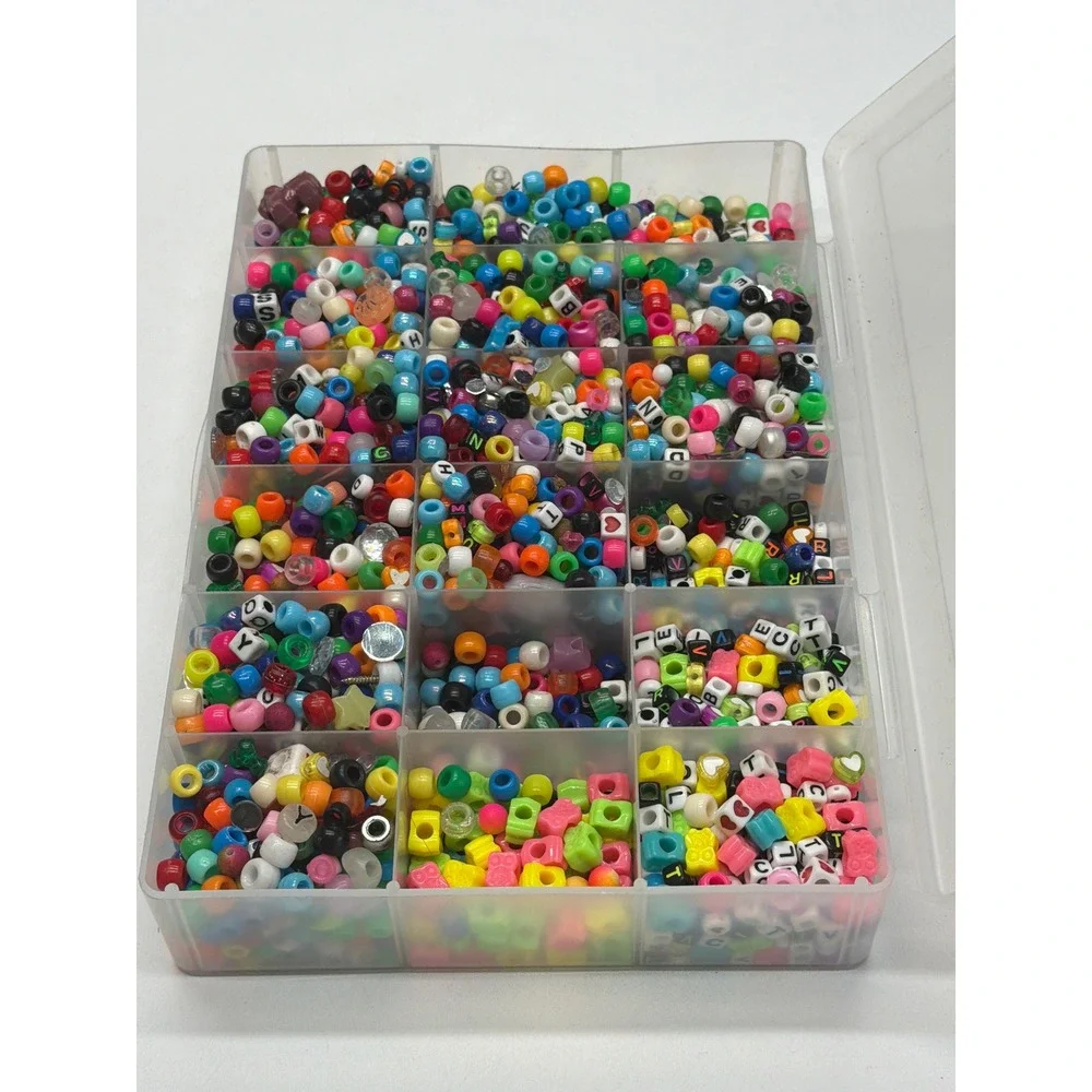 Kids Craft Bead Set Alphabet Pony Beads Jewels‎ String Jewelry Making Fun